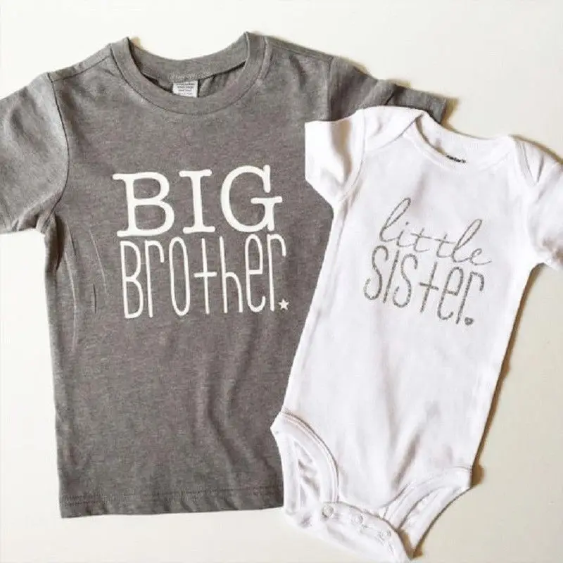 

Summer Toddler Kids Boys Baby Girls Gray Shirt Letter Shirt Bodysuit Short Sleeve Letter Tops
