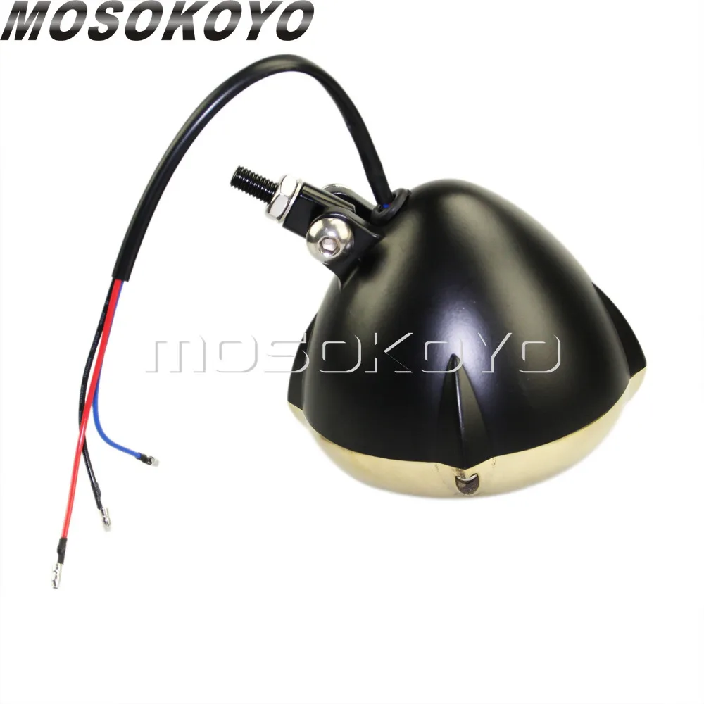 Старый Школьный латунный мотоцикл 4 5 &quotВинтажная фара Bates Emark E4 H4 Дальний и