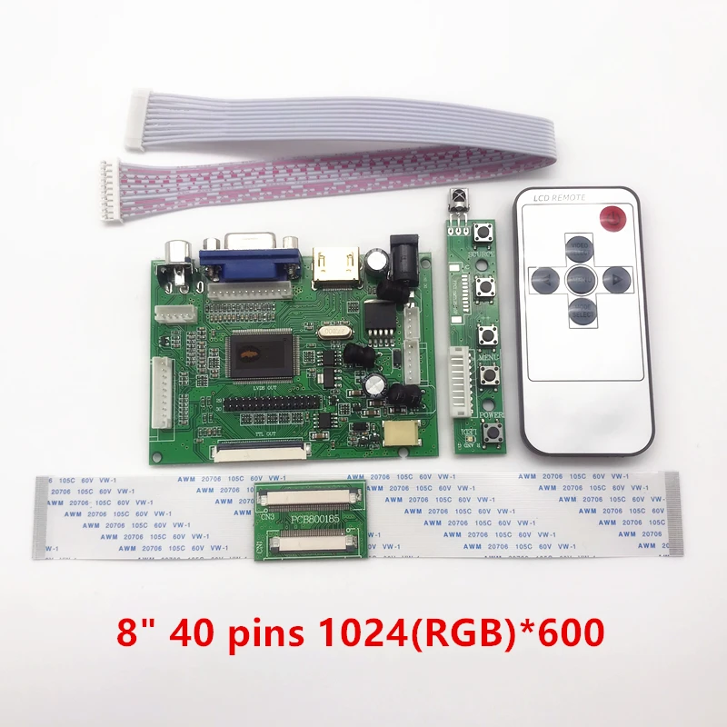 Плата контроллера Latumab LCD TTL LVDS плата HDMI VGA 2AV 50 PIN для AT070TN90 92 94 поддержка