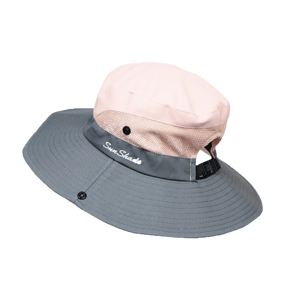 

2019 Kid Spring And Summer Outdoor Foldable Mesh Wide Brim Fisherman Hat Visor