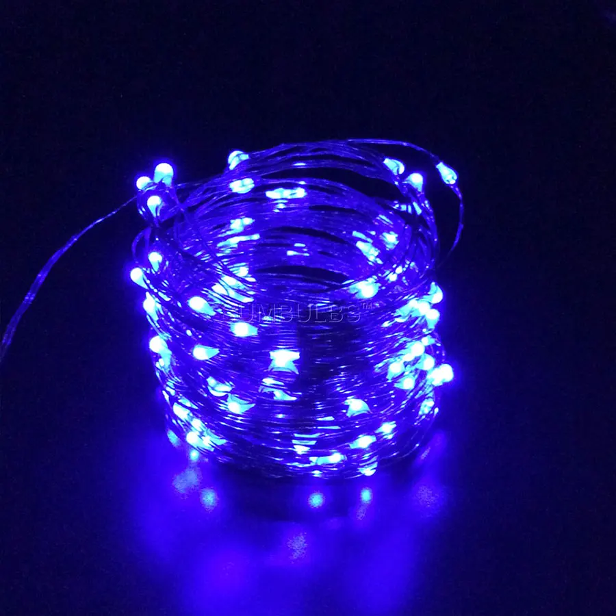 Blue 1 м-10 м светодиодный светильник USB на батарейках медный провод Сказочный Рождественский светильник s Многоцветный наружный внутренний декоративный светильник - Испускаемый цвет: Blue