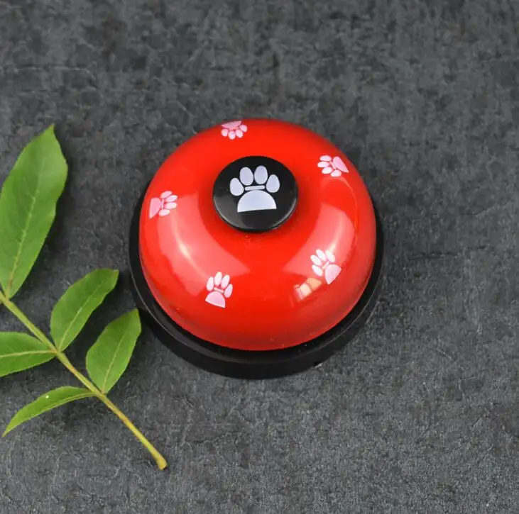 Красный New Pet Call Bell Toy for Dog Interactive Pet Training Bell Toys Cat Kitten Puppy Food Feed Reminder Feeding Ringer - Цвет: Красный