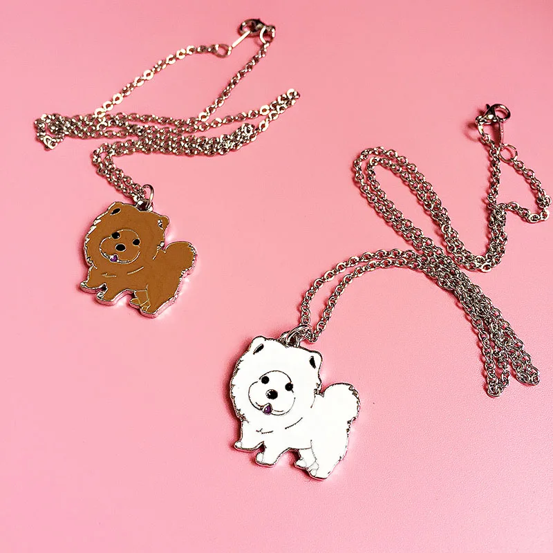 Женское Ожерелье для влюбленных чау ожерелье с подвеской в виде собаки подарок