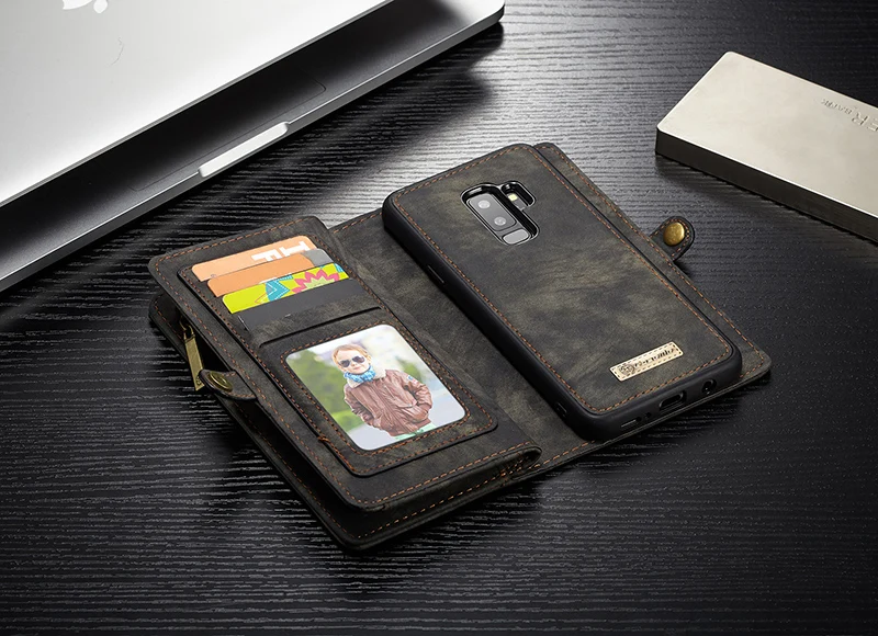 Роскошный чехол me из натуральной кожи для samsung Galaxy S8 S9 S10 Plus E 5G A70 A50 A40 Note 10 9 8 откидной Магнитный чехол-кошелек для телефона
