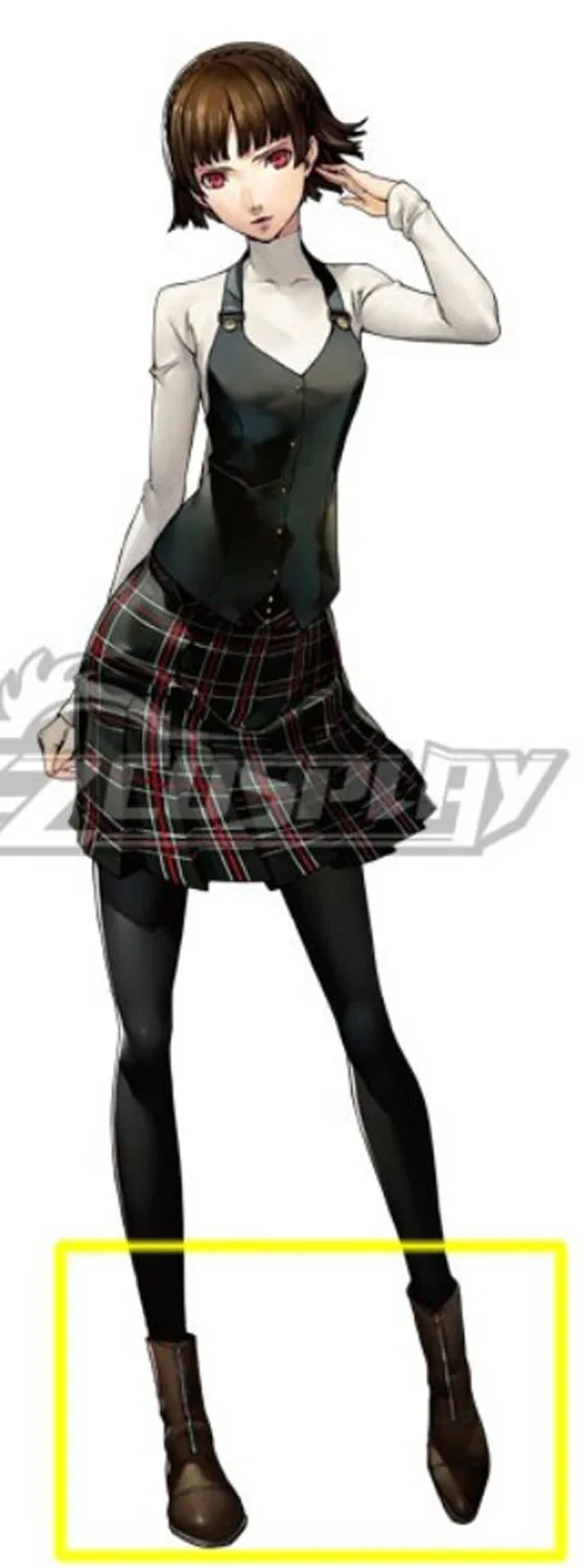 Длинные сапоги для косплея Persona 5 Makoto Niijima S008 | Тематическая одежда и униформа