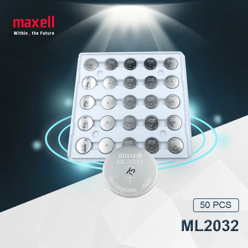 50 шт. Maxell оригинальный ML2032 3 в перезаряжаемый литиевый аккумулятор кнопочные
