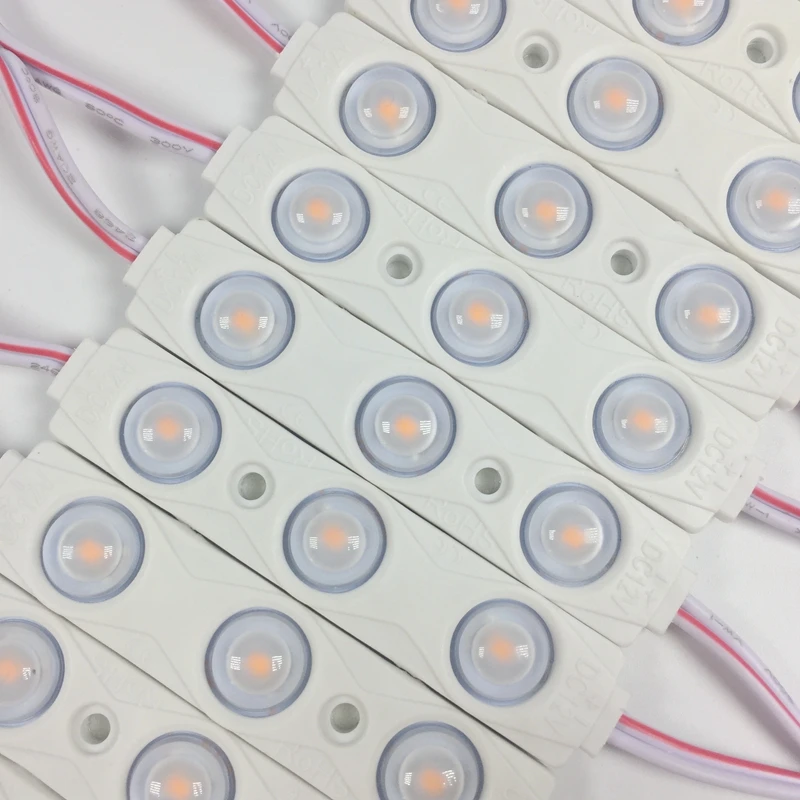 Высокая мощность SMD 2835 Светодиодный модуль 3 светодиода 1 8 Вт впрыска с объективом