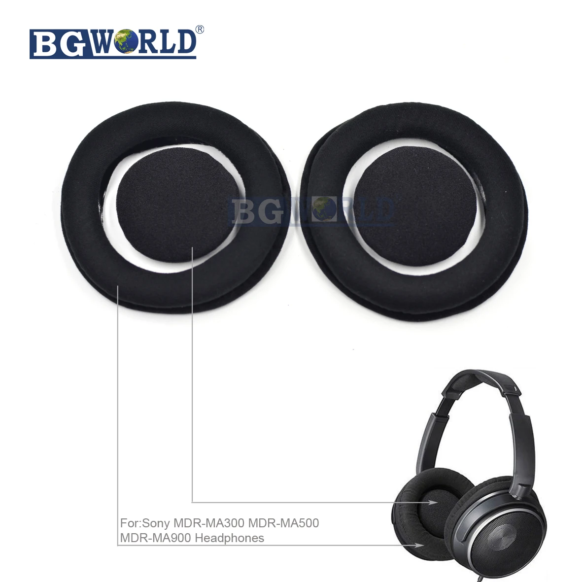 BGWORLD велюровые амбушюры пенный наушник Подушка для Sony MDR MA300 MA500 MA900