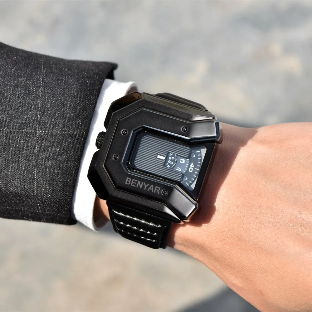 Часы reloj hombre мужские наручные креативные модные с кожаным ремешком без указателя