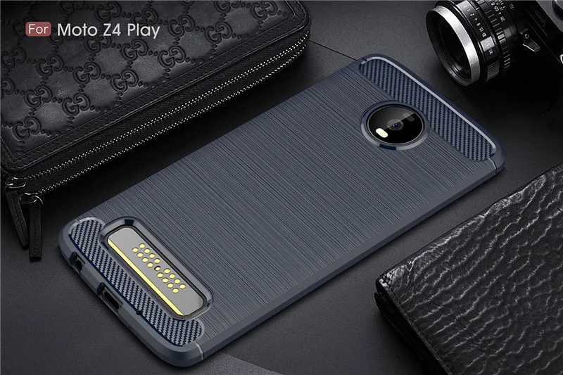 Чехол для Motorola Moto Z4 Play мягкий резиновый силиконовый защитный чехол телефона из