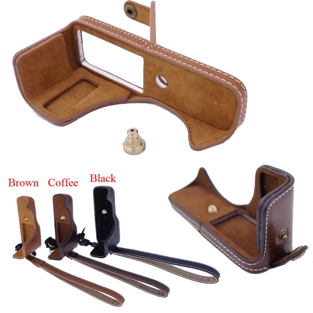 Новый чехол для камеры из искусственной кожи Canon EOS M3 EOSM3 получехол с ремешком|camera