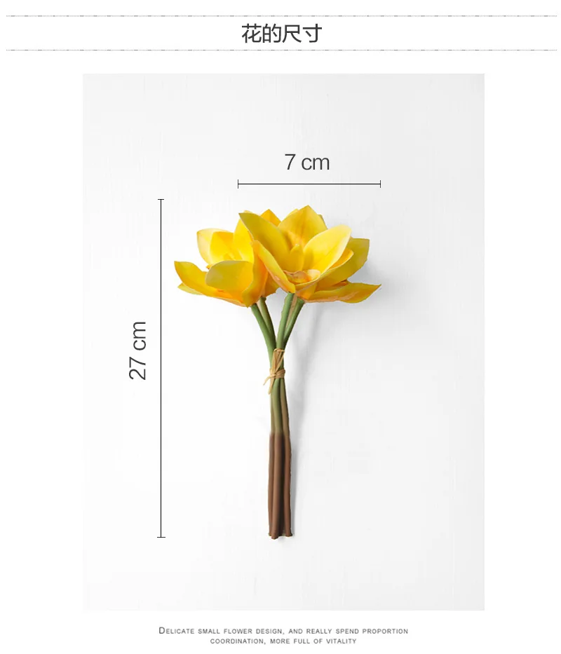 Real Touch Cymbidium 4 Цветочные головки искусственный цветок для украшения дома и свадьбы