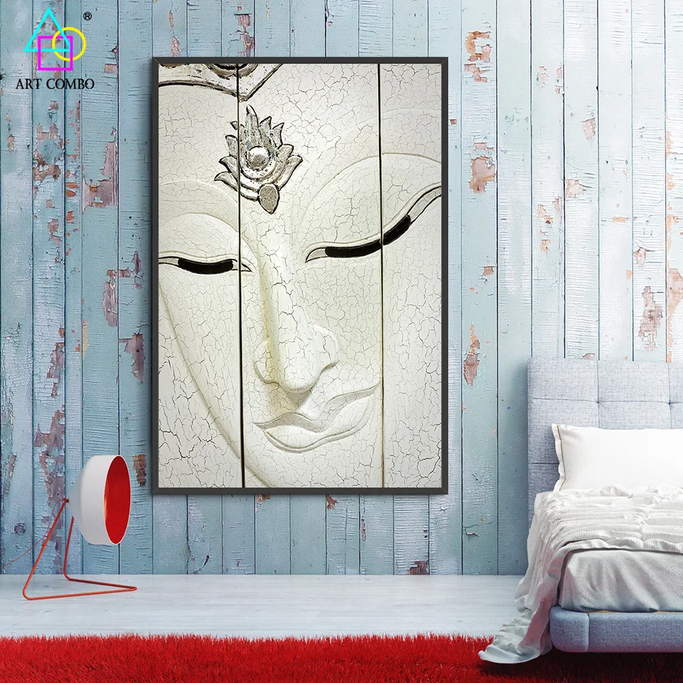 Современного Искусства HD Печать Будды Портретного Живописи На Холсте Wall Art Номер