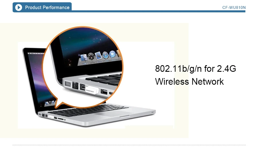 Comfast CF-WU810 USB беспроводной Wifi адаптер Встроенный 2dBi Антенна 150 Мбит/с сетевая LAN Карта 802.11b/g/n мини-адаптер для рабочего стола