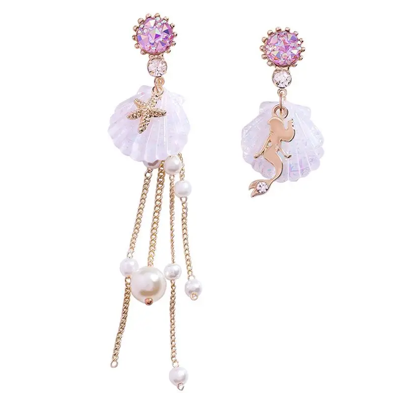 2018 новые элегантные серьги со стразами на цепочке с длинными кисточками