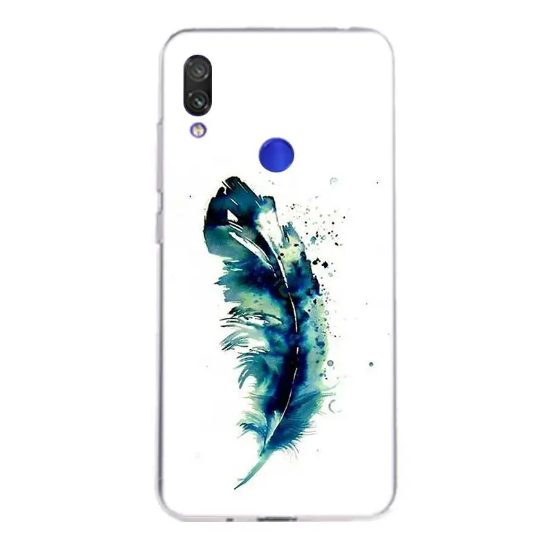 Feather Case For Xiaomi redmi Note 7 Pro 6 5 4 Xiomi Redmi 4A 4X Plus 5A 6A Silicone Fundas Cover |