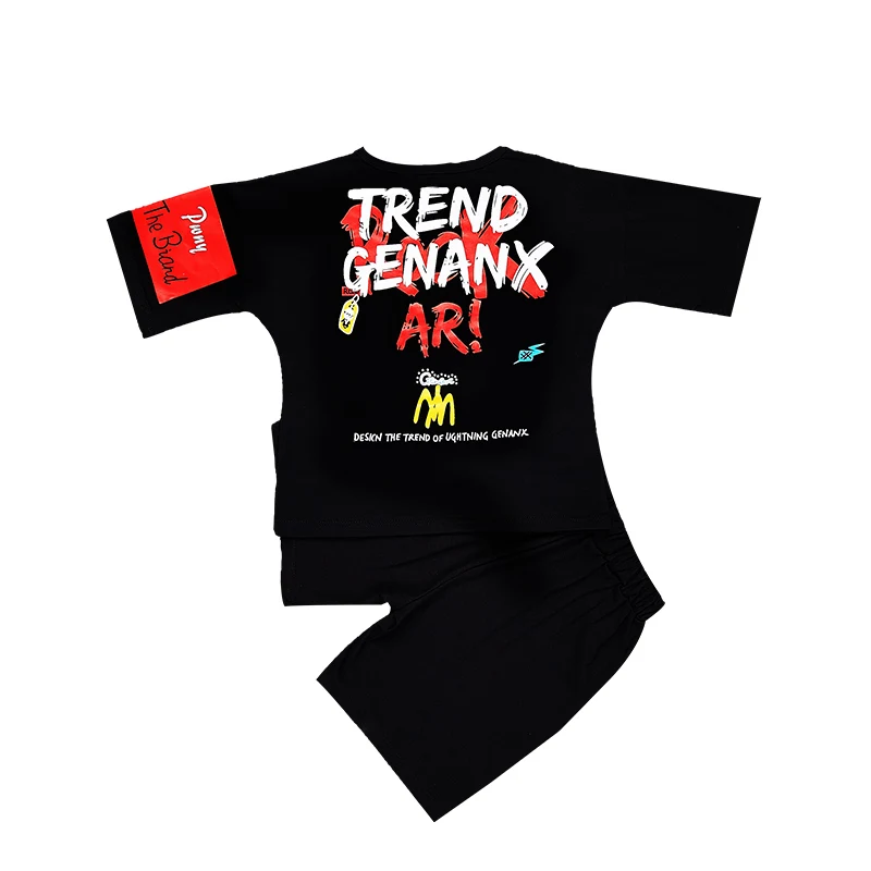 Summer New Children's Clothing Hip-hop Boy Short Sleeve Suit Performance Trends 2020 | Тематическая одежда и униформа