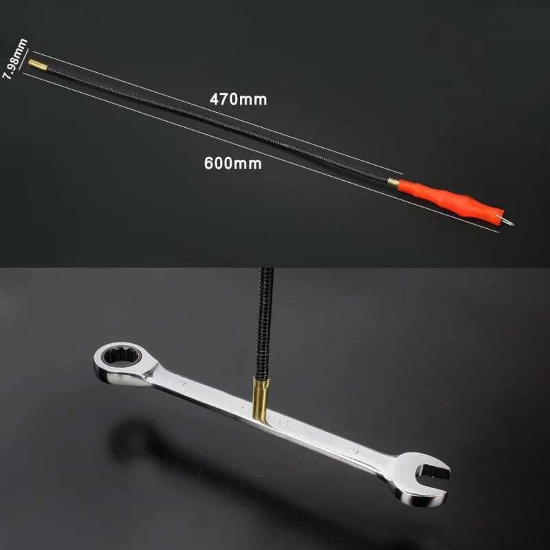 Bending Iron Suction Rods Metal Pickups Magnetic Rods Screws Pickups with LED Lights Tire Repair Tools