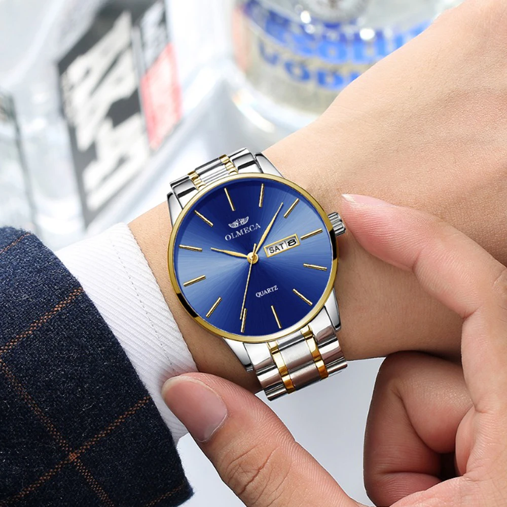 

Men's Watches Military Luxury Brand Watch Mens Quartz Stainless Steel Clock Fashion Calendar Week Man Watch Relogio Masculino
