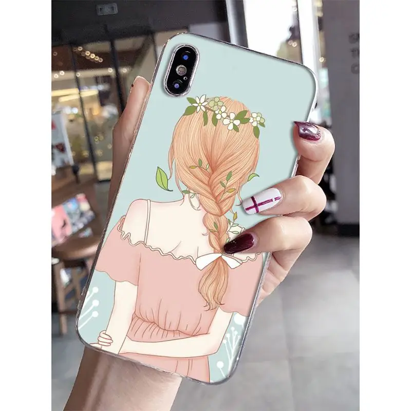 Babaite Art Anime Girls Fondos прозрачный мягкий чехол для телефона iPhone X XS MAX 6 6S 7 7plus 8 8Plus 5 5S
