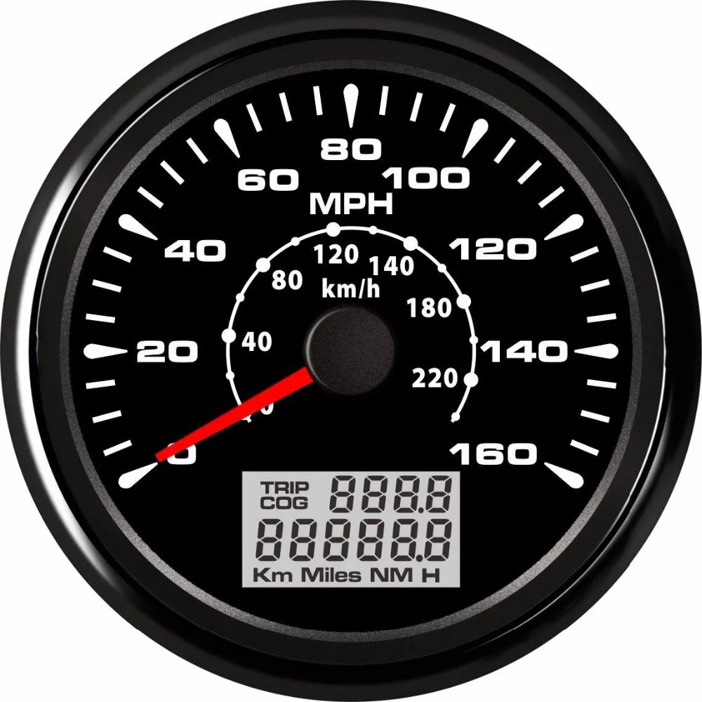 New 85mm MPH GPS Speedometer Velometer 160MPH 220KM/H Trip Counter Odometer for Car Truck Racing Motorcycle 3 3/8 12V 24V | Автомобили и
