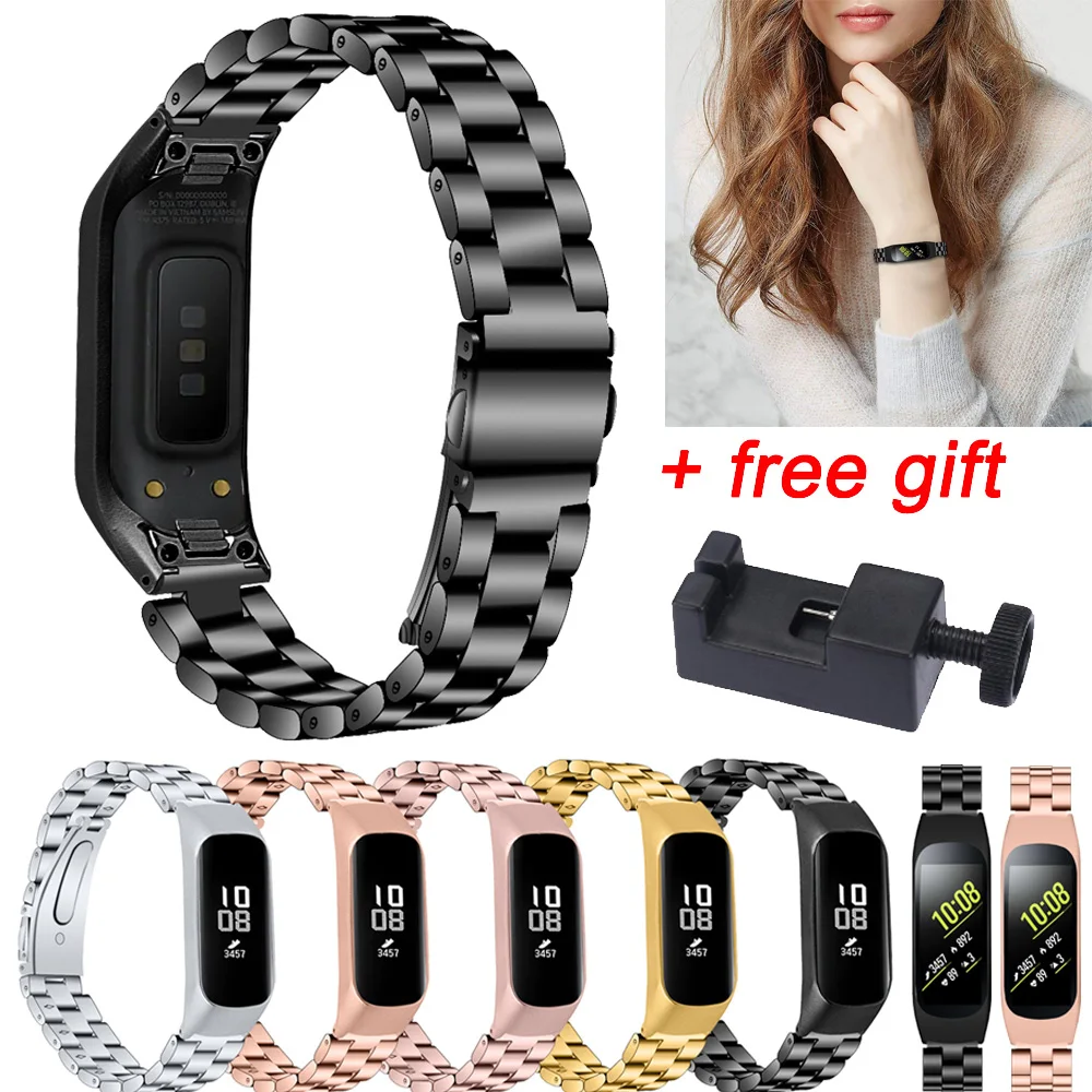 Для Samsung Galaxy fit-e SM-R375 ремешок из нержавеющей стали для часов замена металлический