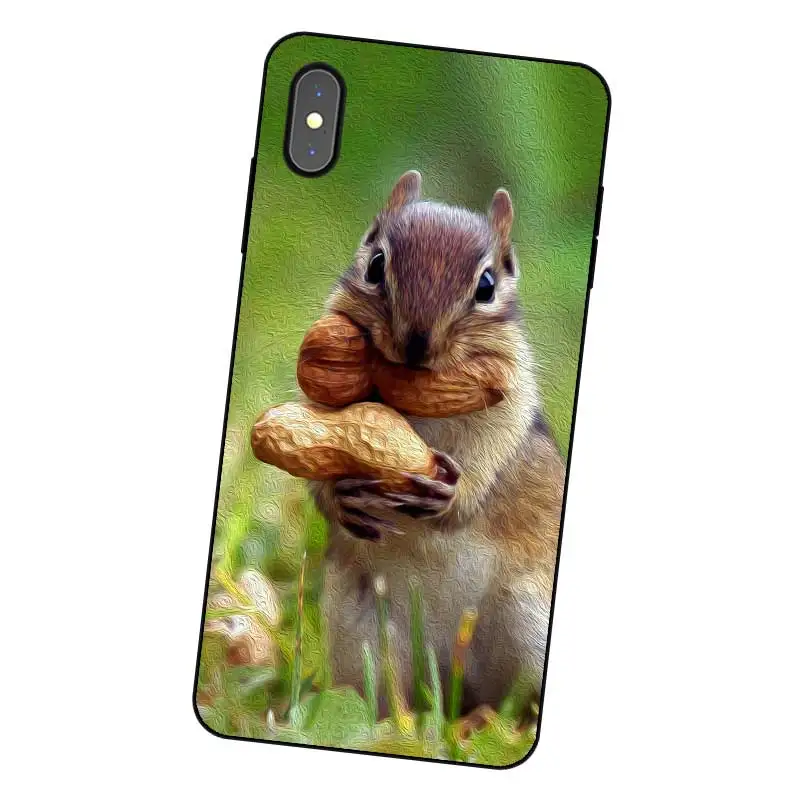N246 Черный силиконовый чехол с животными для Apple iPhone 11 Pro XR XS Max X 8 7 6 6S Plus 5 5S SE |