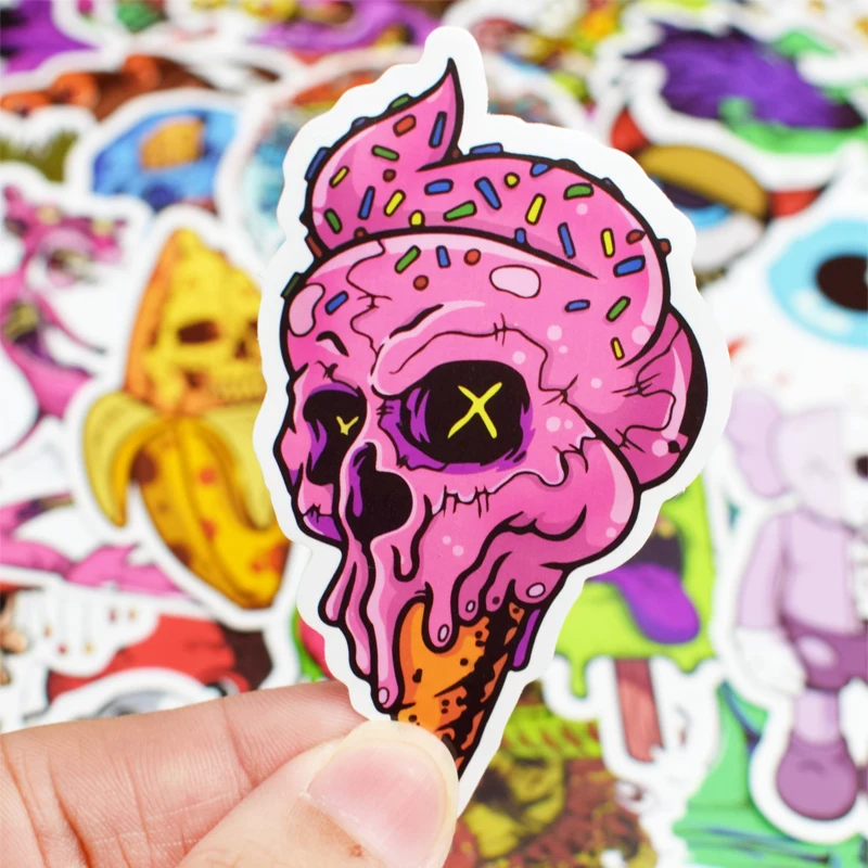 50 шт. стикеры ужасов для велосипеда наклейки на колеса скутера декоративные