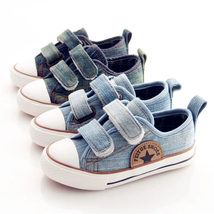 Spring new arrival boys canvas children's casual shoes boy flat denim big sport kids single | Мать и ребенок