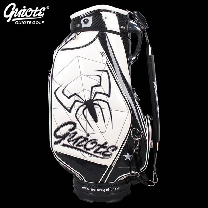 [4 цвета] Widow Maker Spider Golf Caddie сумка для клюшек PU кожаная сумка для гольфа с дождевиком 5-way для мужчин и женщин