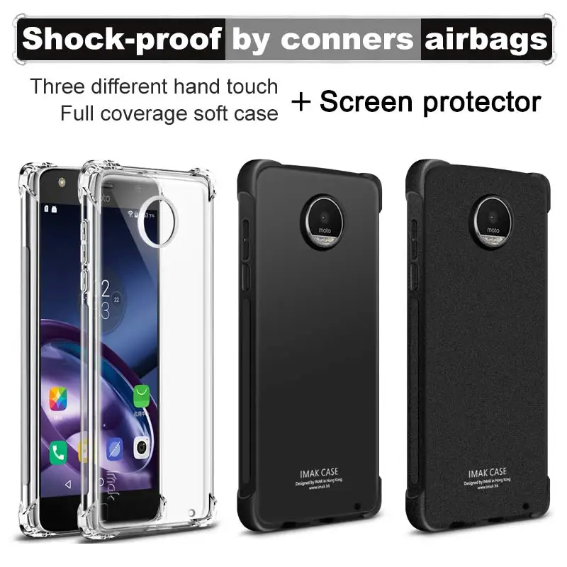 СПС Moto Z2 Играть чехол IMAK полное покрытие мягкий TPU ультра тонкий задняя крышка