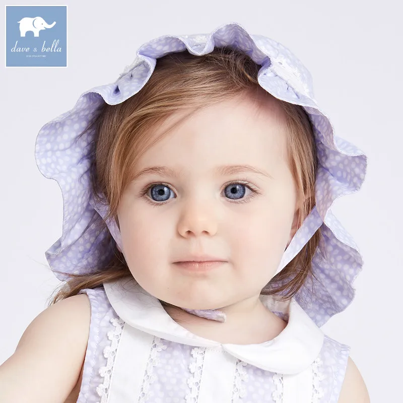 DB7170-H dave bella spring summer baby girls dots print hat bucket cap | Детская одежда и обувь