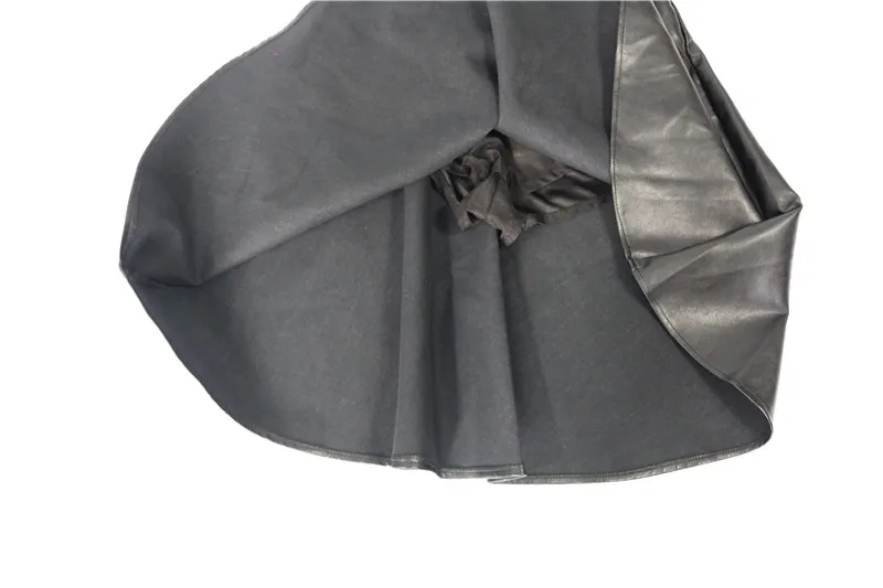 KoHuiJoo 3xl 4xl 5xl весна осень Женская юбка из искусственной кожи размера плюс высокая талия трапециевидная повседневная искусственная кожа Юбки До Колена