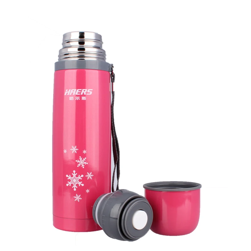 Haers 500ml Food Grade 18/8 Stainless Steel Thermo Flask with Rope New Style Snowflake Vacuum Cup HB-500FA-1 | Дом и сад