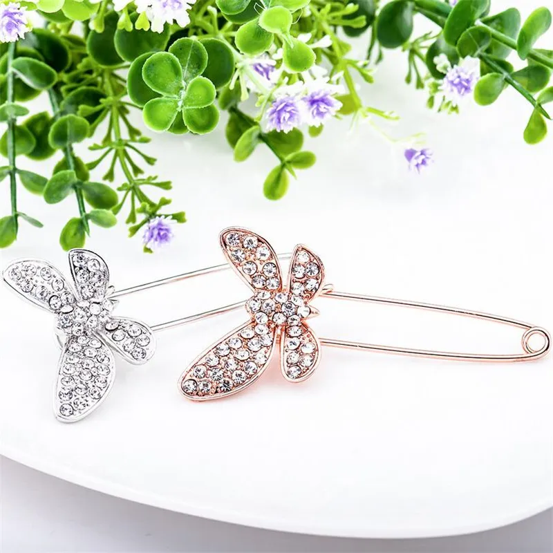 Лидер продаж Высококачественная модная женская Брошь Стразы цвет серебро/золото