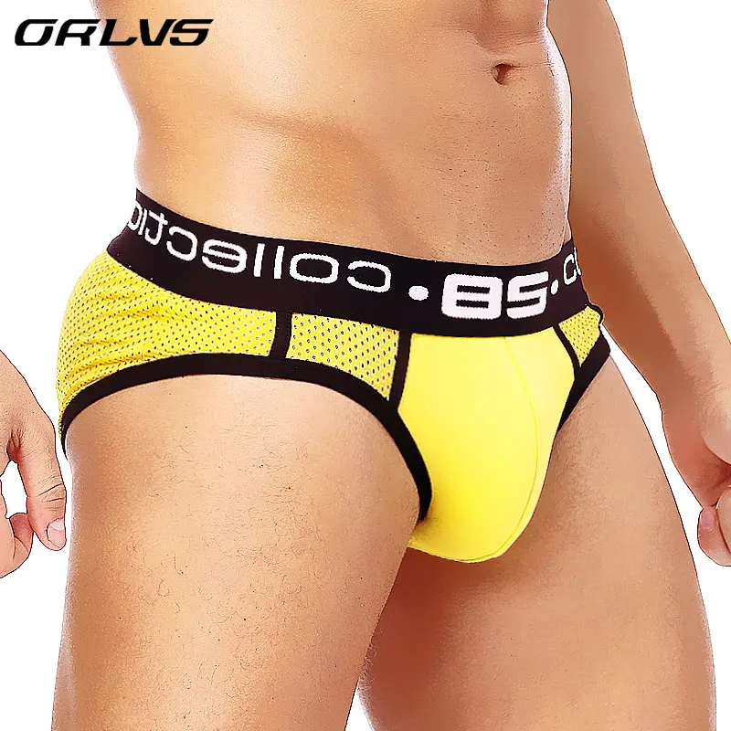 ORLVS бренд Для мужчин нижнее белье трусы хлопок Sexy s Cueca Masculina скольжения Гей