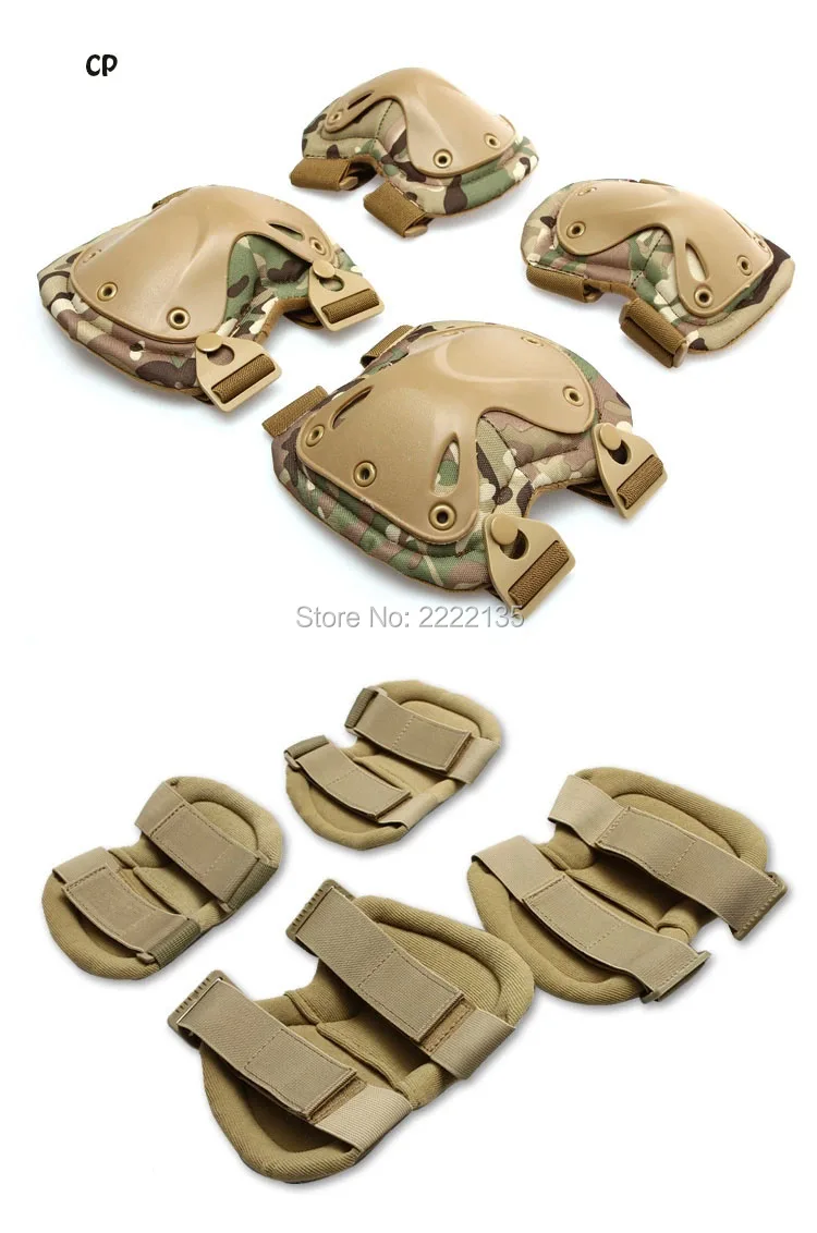 Военные тактические защитные наколенники налокотники для поддержки страйкбола