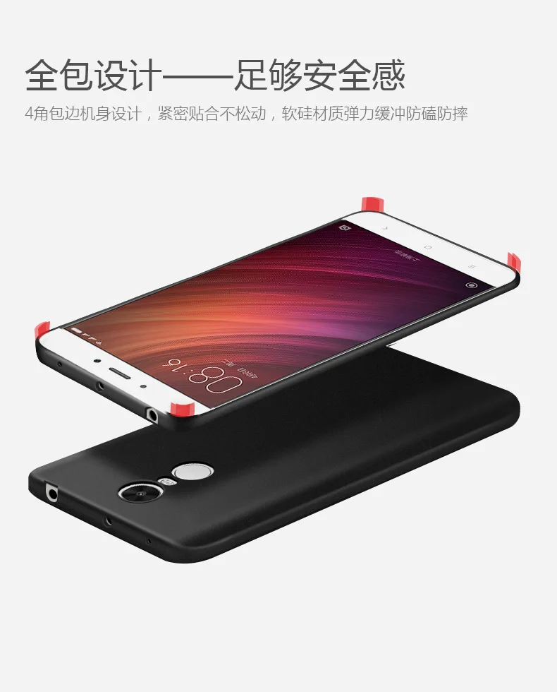 Для Xiaomi Redmi Note 4X4 3 чехол из мягкого ТПУ конфетный Цвет Матовая защитная задняя
