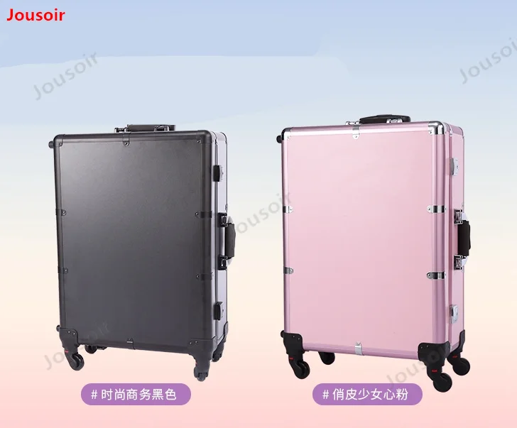 Baggage Aluminum frame profelssional makeup beauty Lighting Rolling Luggage trolley light make up case bag suitcase box T03CD05Y |