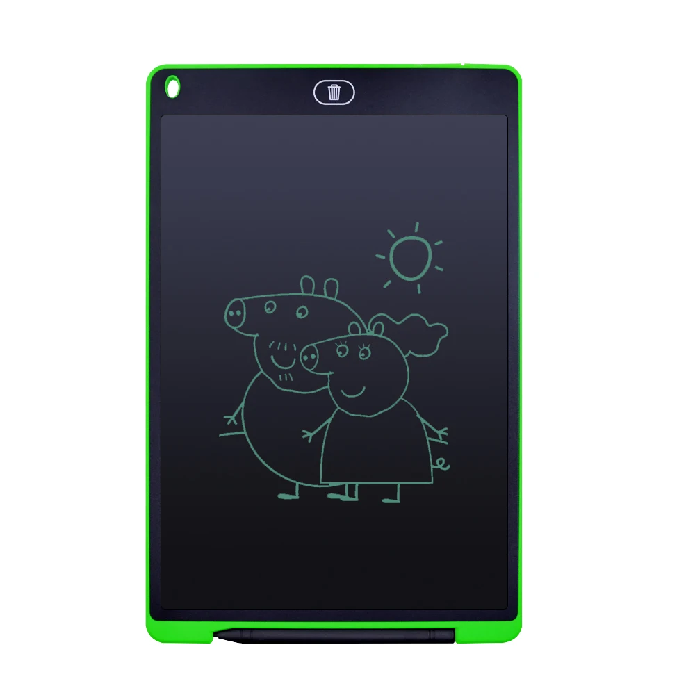 Green CHIPAL 12 дюймов ЖК-дисплей планшет для письма цифровой графический Планшеты рукописного ввода графической информации альбом для рисования Краски доска блокнот+ ручка/Батарея - Цвет: Green