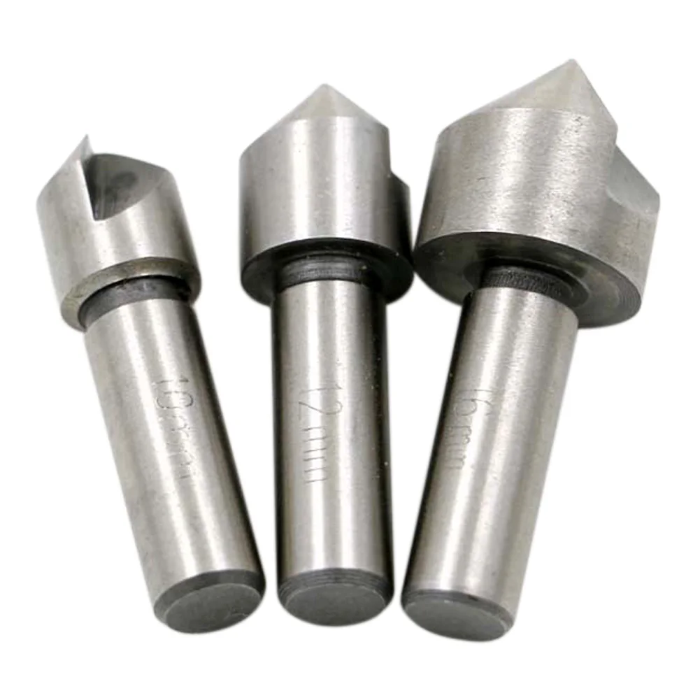 3 шт. Высокоскоростная сталь 90 градусов одинарный стиль набор зенкеров резак для