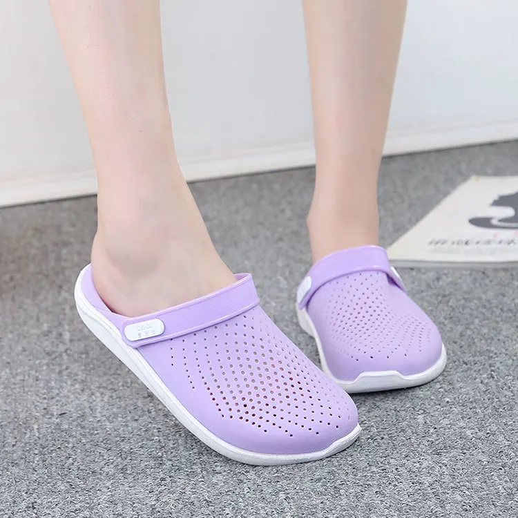 Сандалии желе для женщин Нескользящие Шлепанцы из пластика без застежки