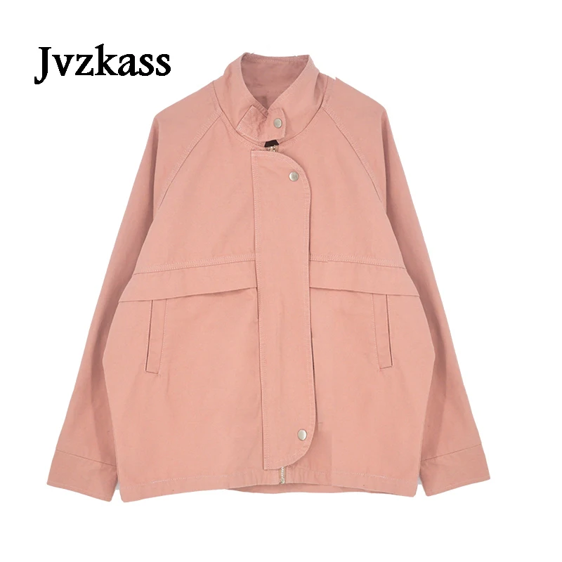 

Jvzkass 2018 spring Korean loose college tooling short coat jacket female bf wind students Z168