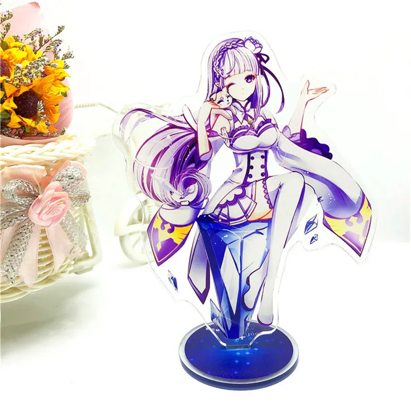Re Life in a different world of zero acrylic toy anime Emiria Rem Ram action girl модель куклы 16 см подарок|Игровые