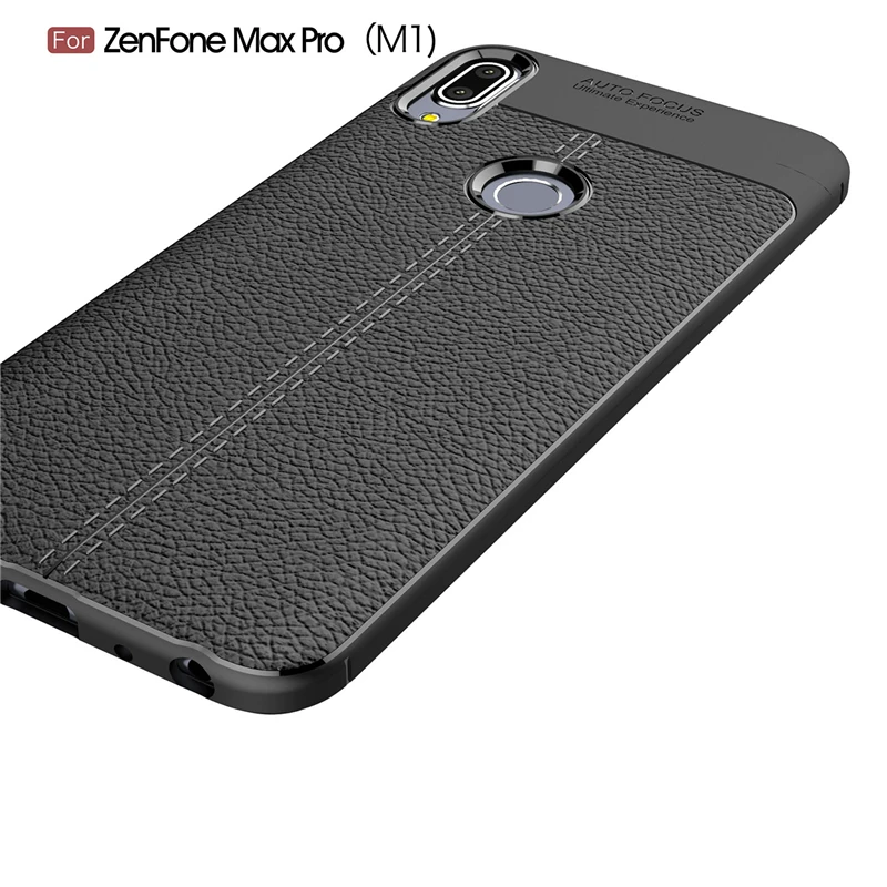 Чехол из искусственной кожи для Asus ZenFone Max Pro (M1) ZB601KL полностью Мягкий силиконовый