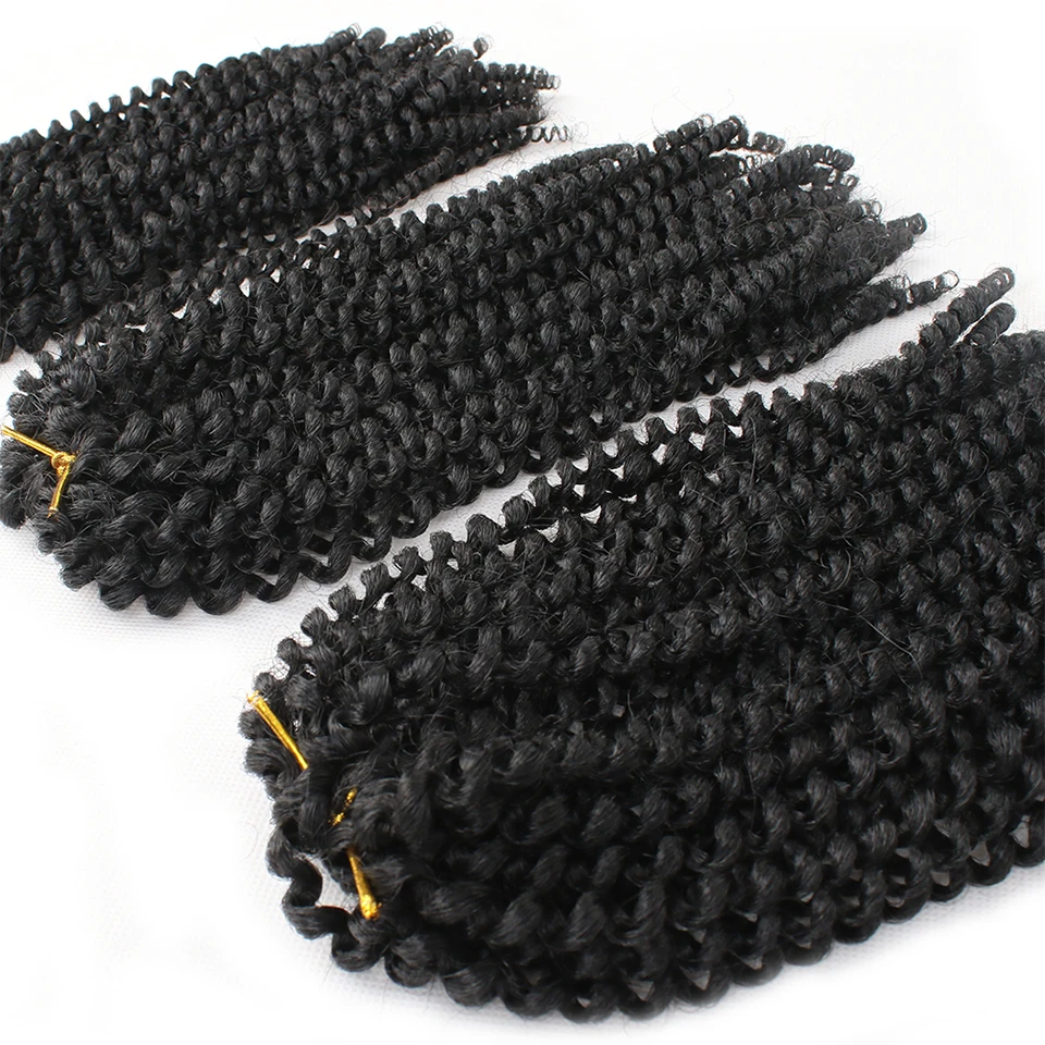 XTREND 6 Штук/Лот Синтетические Афро Кудрявые Крючком Плетеные Волосы 8 Дюймов Омбре Малибоб Термостойкие.