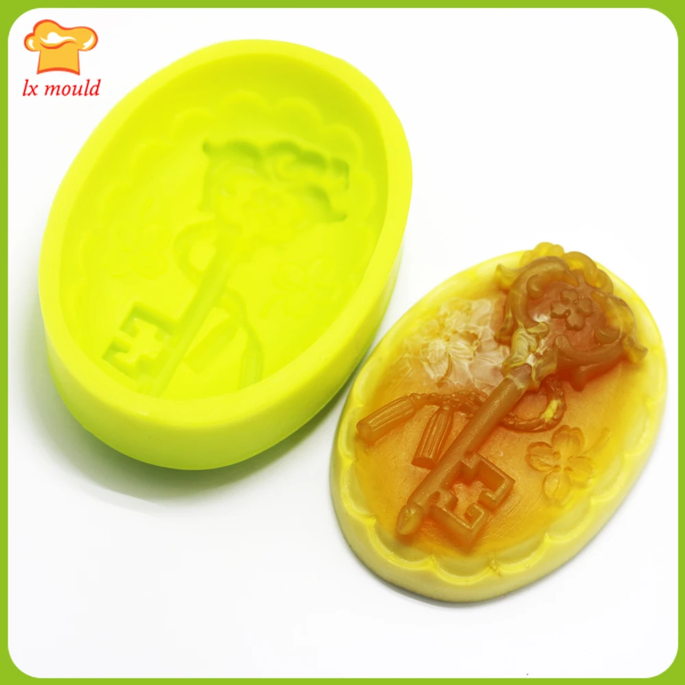 

Lucky Key Mould Handmade Soap Art Wax Soft Clay Soft Silicone Mold