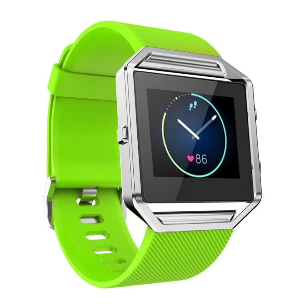 Силиконовый ремешок для Fitbit blaze Quick Release, мягкий резиновый спортивный запасной браслет ремешок для умных часов