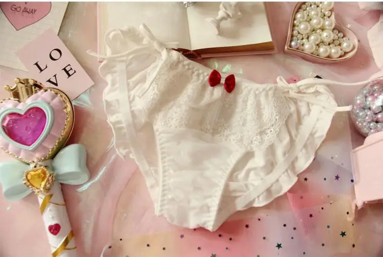 Симпатичные женские трусики из чистого хлопка в стиле &quotЛолита&quot с бантом Феи