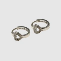 m25 amorita boutique silver heart earring